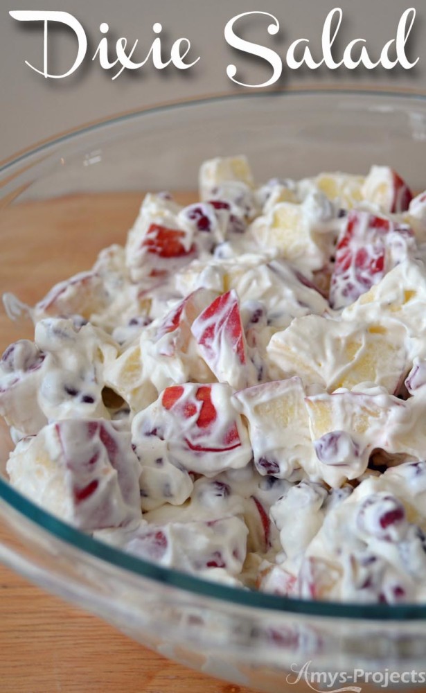 This pomegranate and apple salad (aka Dixie Salad) is bursting with flavor in every bite.