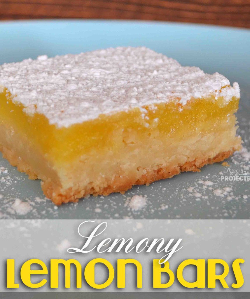 Delicious lemon bars with just the right amount of lemony tartness on a shortbread crust.