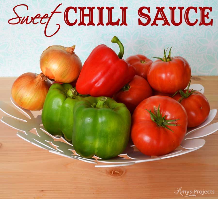 Delicious recipe for fresh sweet chili sauce. We love chili sauce on our meatloaf and in baked beans.